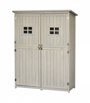 Wooden Outdoor Garden Shed 127.5L x 50W x 164H cm Grey