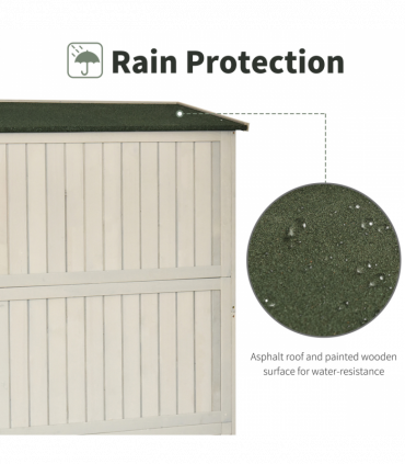 Wooden Outdoor Garden Shed 127.5L x 50W x 164H cm Grey