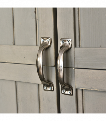 Wooden Outdoor Garden Shed 127.5L x 50W x 164H cm Grey