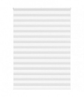 vidaXL Zebra Blind White 160x230 cm Fabric Width 155.9 cm Polyester