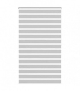 vidaXL Zebra Blind Light Grey 125x200 cm Fabric Width 120.9 cm Polyester