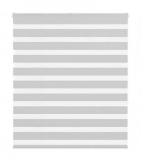 vidaXL Zebra Blind Light Grey 135x150 cm Fabric Width 130.9 cm Polyester