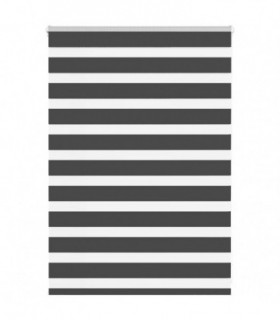 vidaXL Zebra Blind Black 115x100 cm Fabric Width 110.9 cm Polyester