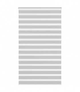 vidaXL Zebra Blind Light Grey 125x230 cm Fabric Width 120.9 cm Polyester