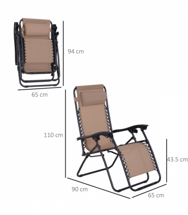 Zero Gravity Chair Adjustable Patio Lounge Chair Recling Seat