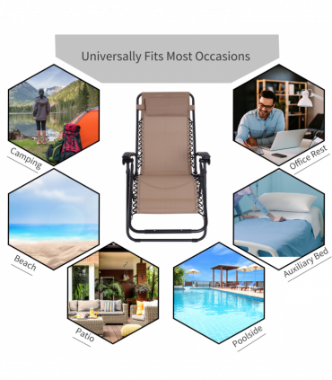Zero Gravity Chair Adjustable Patio Lounge Chair Recling Seat