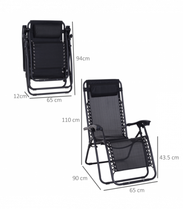 Zero Gravity Chair Adjustable Patio Lounge Chair Recling Seat Outdoor Patio