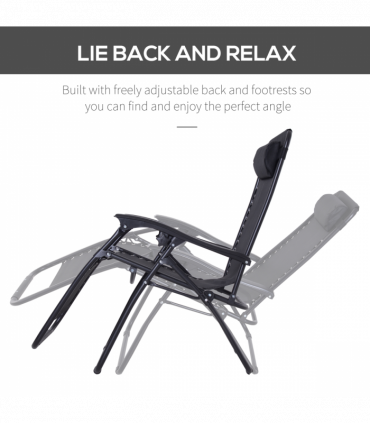 Zero Gravity Chair Adjustable Patio Lounge Chair Recling Seat Outdoor Patio