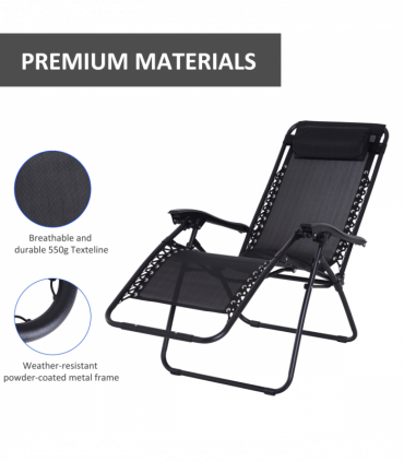 Zero Gravity Chair Adjustable Patio Lounge Chair Recling Seat Outdoor Patio