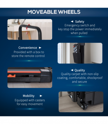 1-6 km/h Folding Motorized Treadmill Walking w/ Remote Stopper Fitness HOMCOM