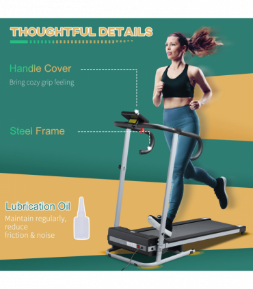1.25HP Motorised Electric Treadmill Running Machine Fitness Folding HOMCOM