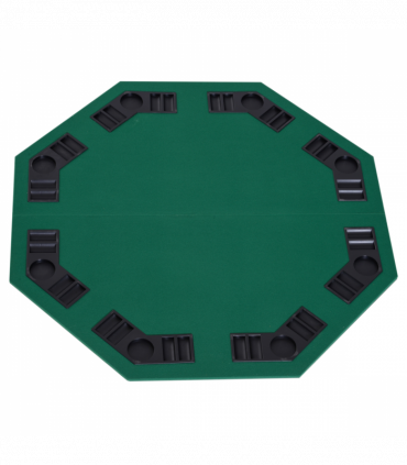 1.2m/48 Inches Foldable Poker Table Top 8 Players Blackjack Chip Trays HOMCOM