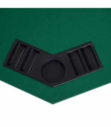 1.2m/48 Inches Foldable Poker Table Top 8 Players Blackjack Chip Trays HOMCOM