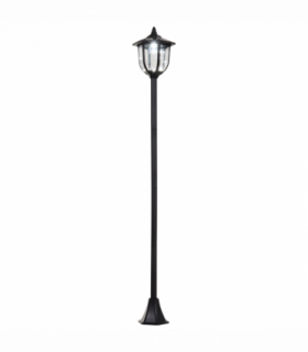Garden Solar LED Lamp Post Black ABS 26.5cm x 26.5cm x 177cm 1.77m Tall