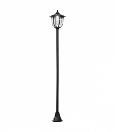 Garden Solar LED Lamp Post Black ABS 26.5cm x 26.5cm x 177cm 1.77m Tall