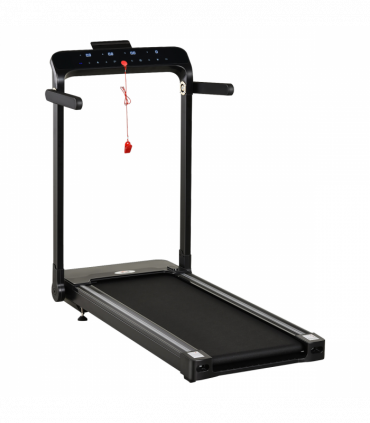 1.85HP Foldable Electric Treadmill Fitness Safety Lock LED screen-Black HOMCOM