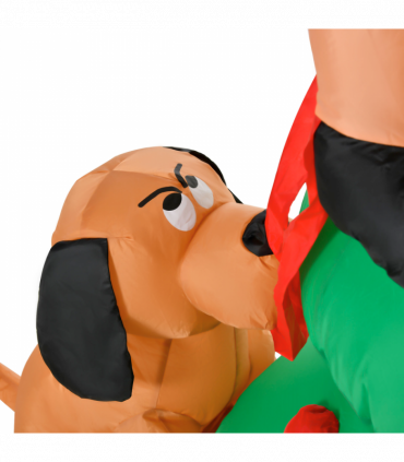 1.8m Inflatable Christmas Tree, LED Lighted with Santa Claus Dog Party Prop