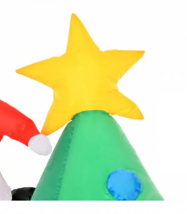 1.8m Inflatable Christmas Tree, LED Lighted with Santa Claus Dog Party Prop