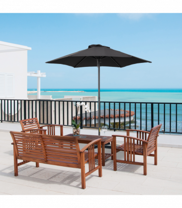 1.96m Parasol Patio Umbrella, Black