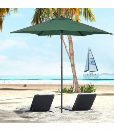 1.96m Parasol Patio Umbrella, Green