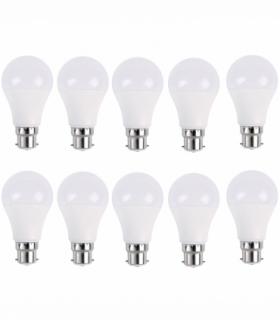 LED Light Bulbs 10 Pack 18W B22 Screw Cool White 6000K Non Dimmable Lights