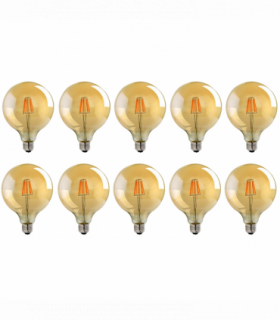 LED Dimmable Bulb 10 Pack E27 Vintage Amber Glass Warm white 2700K 8W 800lm
