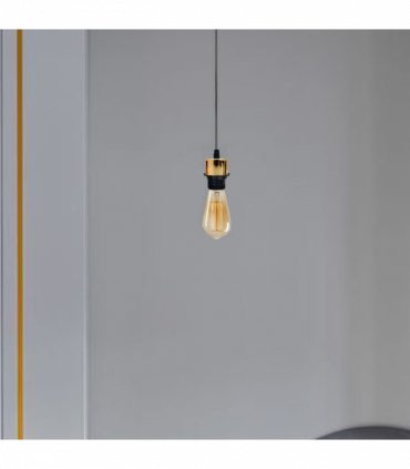 10 Pack Industrial French Gold Pendant Light, Lampshade Addable E27 Lamp Holder Light, E27 UK Holder Set With PVC Cable.