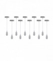 Pendant light 10 Pack Industrial White Metal/PVC Fitting with PVC Cable