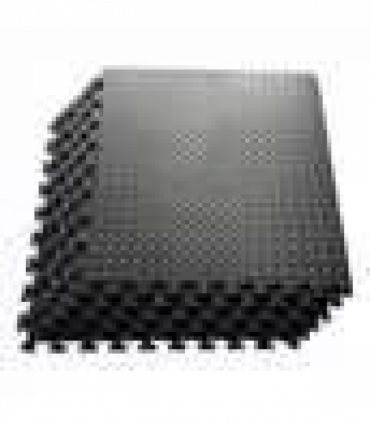 10 Pack LEAF Pattern Foam Mat 60X60- BLACK