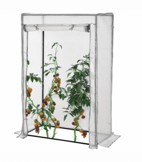 Greenhouse Plastic White 100cm x 50cm x 150cm Zipper Roll-up Door Outdoor