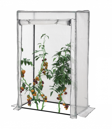 Greenhouse Plastic White 100cm x 50cm x 150cm Zipper Roll-up Door Outdoor