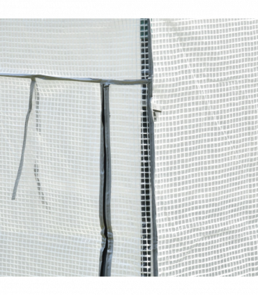 Greenhouse Plastic White 100cm x 50cm x 150cm Zipper Roll-up Door Outdoor