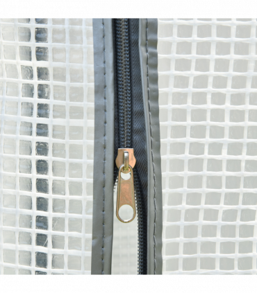 Greenhouse Plastic White 100cm x 50cm x 150cm Zipper Roll-up Door Outdoor