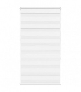 vidaXL Zebra Blind White 85x150 cm Fabric Width 80.9 cm Polyester
