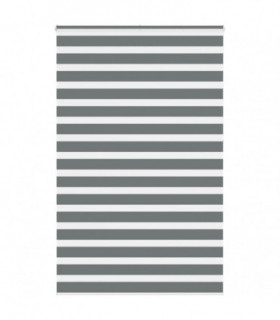 vidaXL Zebra Blind Dark Grey 150x230 cm Fabric Width 145.9 cm Polyester