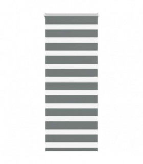vidaXL Zebra Blind Dark Grey 60x150 cm Fabric Width 55.9 cm Polyester
