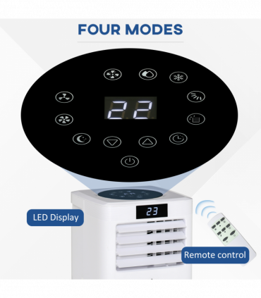 Portable Air Conditioner White 10000 BTU AC Unit Remote Bedroom HOMCOM
