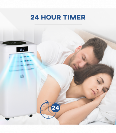 Portable Air Conditioner White 10000 BTU AC Unit Remote Bedroom HOMCOM
