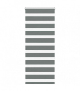 vidaXL Zebra Blind Dark Grey 65x150 cm Fabric Width 60.9 cm Polyester