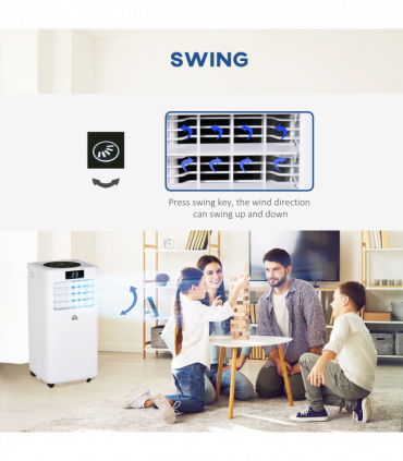 Portable Air Conditioner White 10000 BTU AC Unit Remote Bedroom HOMCOM