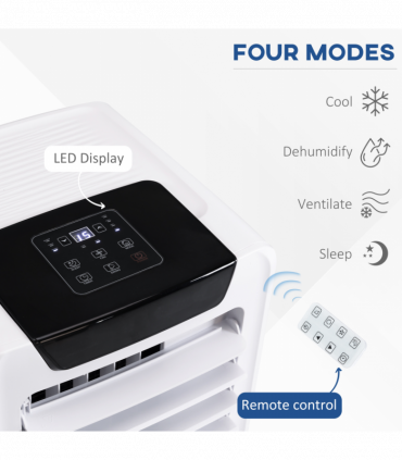 Portable Air Conditioner 10000 BTU White 68.4H x 36.7L x 35.3Wcm 10-18m²