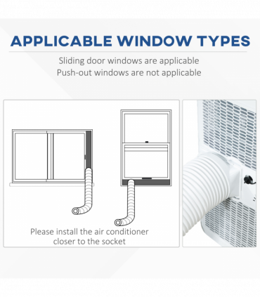 Portable Air Conditioner 10000 BTU White 68.4H x 36.7L x 35.3Wcm 10-18m²