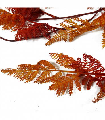 100cm Artificial Hanging Maidenhair Fern Plant Autumn Orange