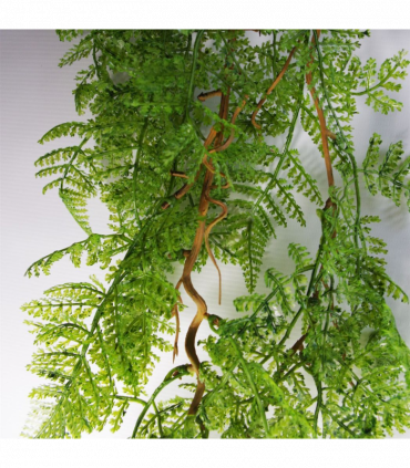 100cm Artificial Hanging Maidenhair Fern Plant Dark Green
