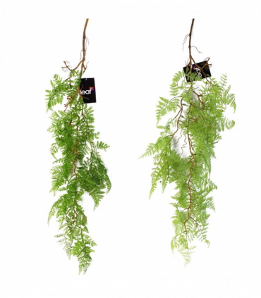 100cm Artificial Hanging Maidenhair Fern Plant Dark Green