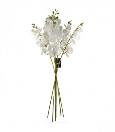 100cm Artificial Phalaenopsis Orchid White Stem