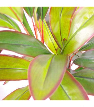 Artificial Dracaena Tropical Plant 100cm Green Copper Metal Planter Included