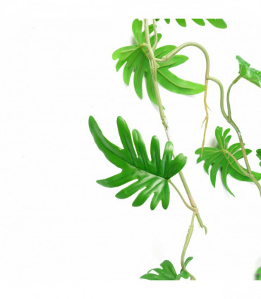 Artificial Trailing Hanging Philodendron Small Leaf Plant Green Plastic 100cm