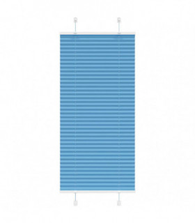 vidaXL Pleated Blind Blue 55x150 cm Fabric Width 54.4 cm Polyester