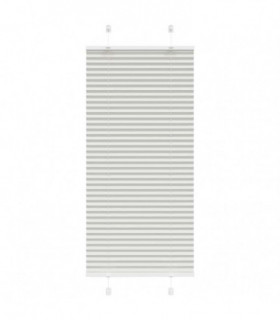 vidaXL Pleated Blind Light Grey 55x150 cm Fabric Width 54.4 cm Polyester